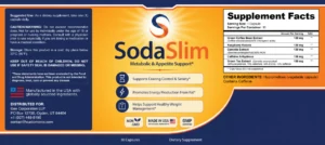 SodaSlim Supplement Facts and product label